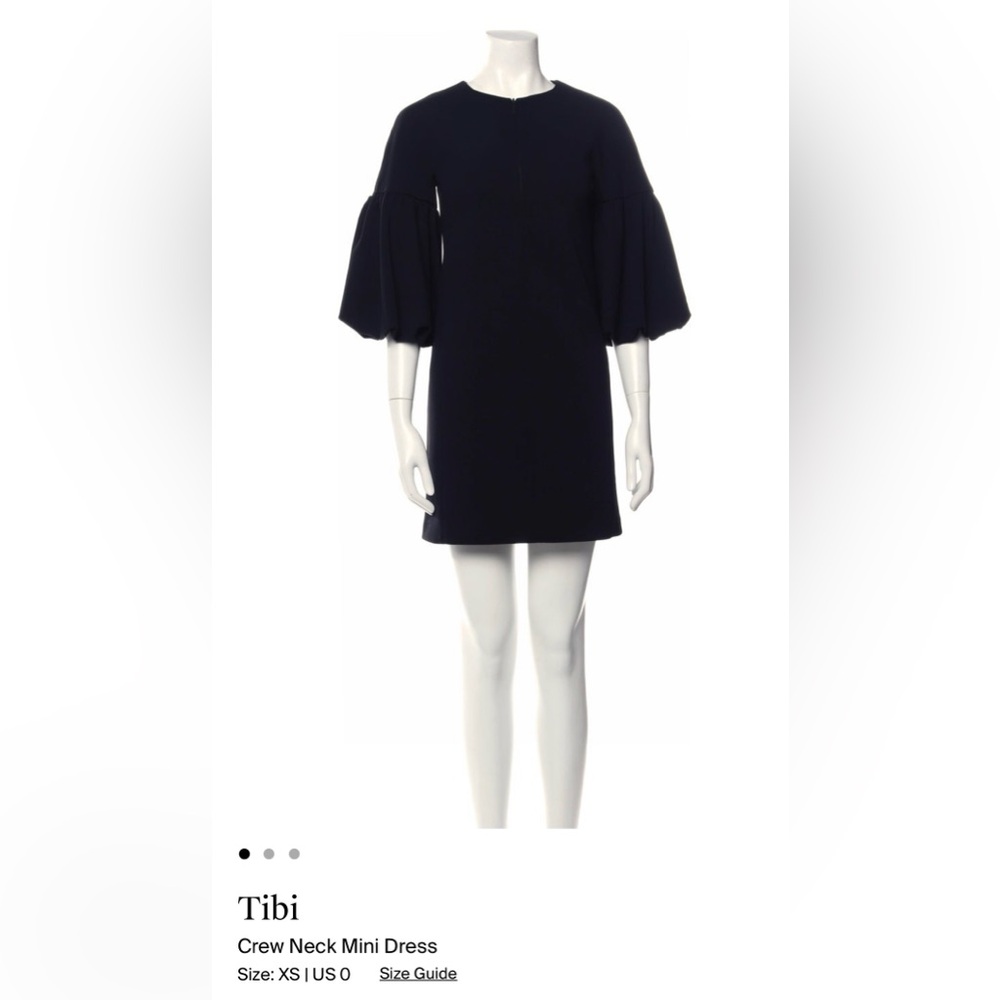 Tibi Black Cold Shoulder Sheath Mini Dress